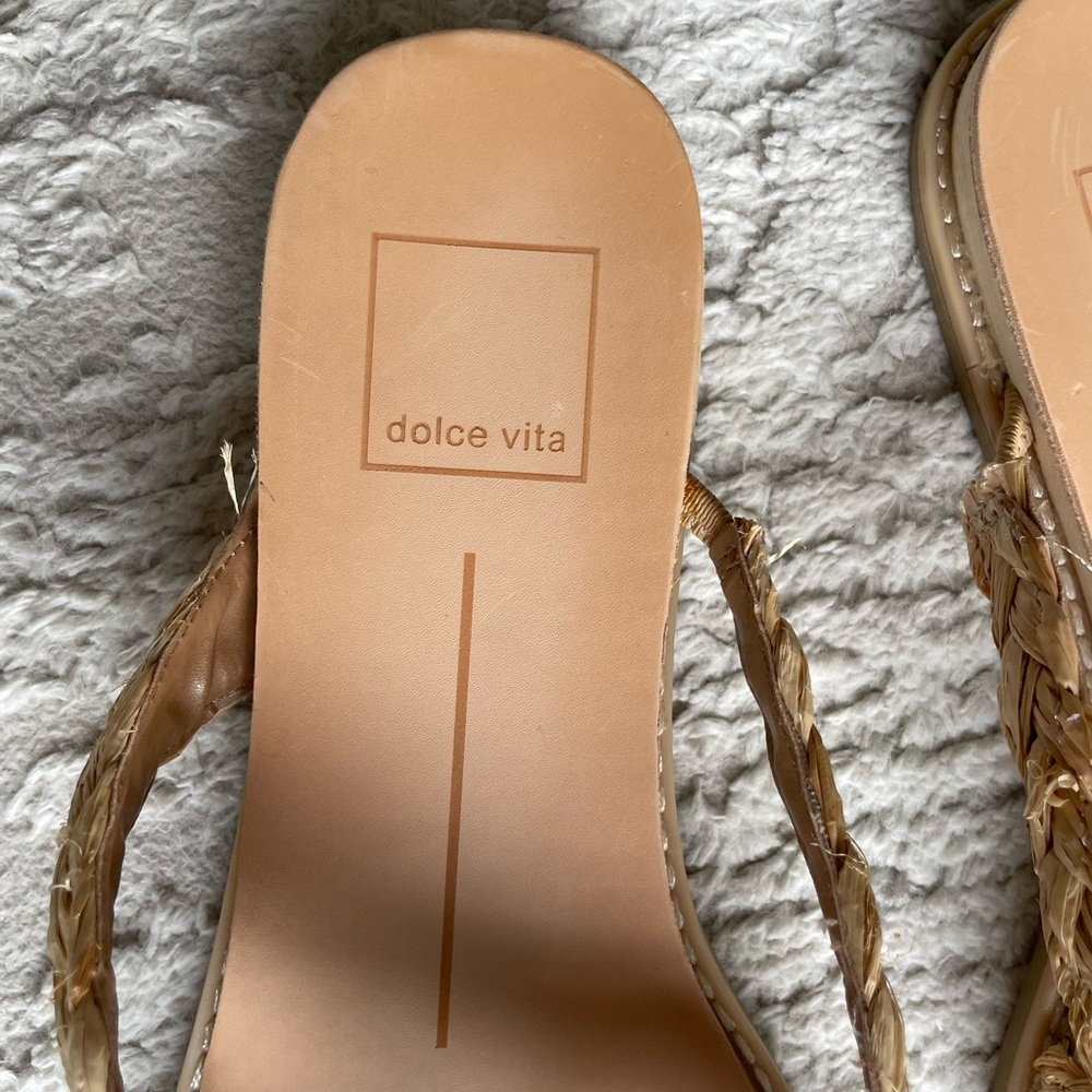 Dolce Vita Tan Braided Slide Sandals